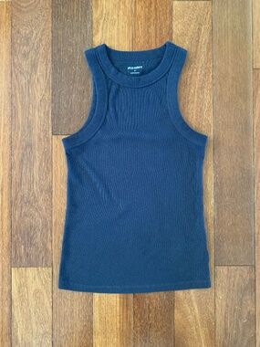 Old Navy Womens Racerback Tank Top Ribbed XS Soft Navy